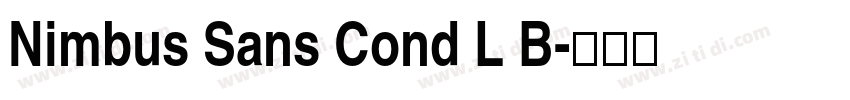 Nimbus Sans Cond L B字体转换